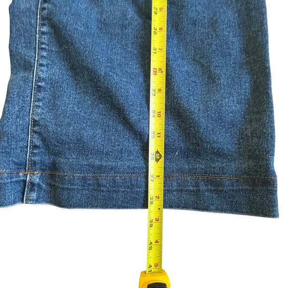 Lands' End Wide Leg Jeans USA Made High Rise Stretch 90s Vintage Minimalist XL - Picture 6 of 8